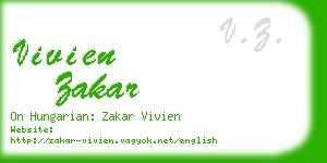 vivien zakar business card